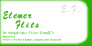 elemer flits business card